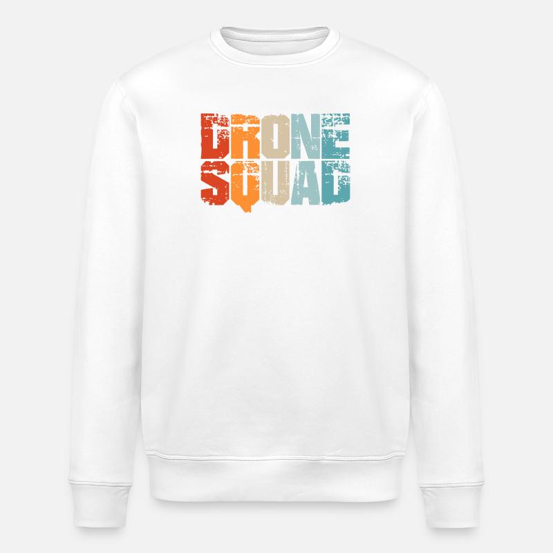 Drone / drones shirts - Stanley/Stella ROLLER Unisex Organic Sweatshirt - white