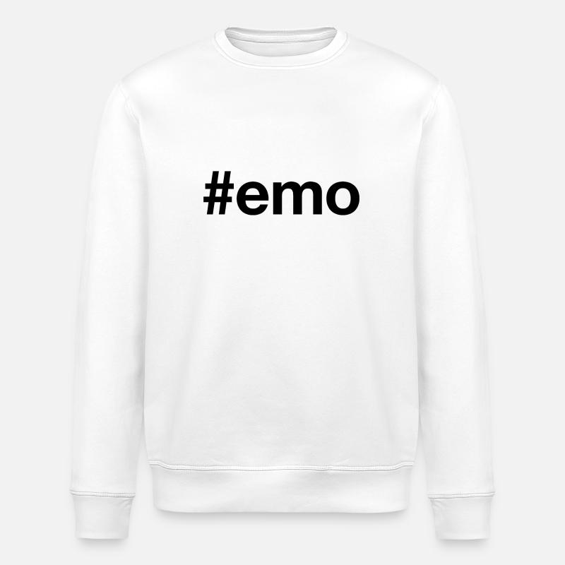 EMO Hashtag emotional - Stanley/Stella ROLLER Unisex Organic Sweatshirt - white