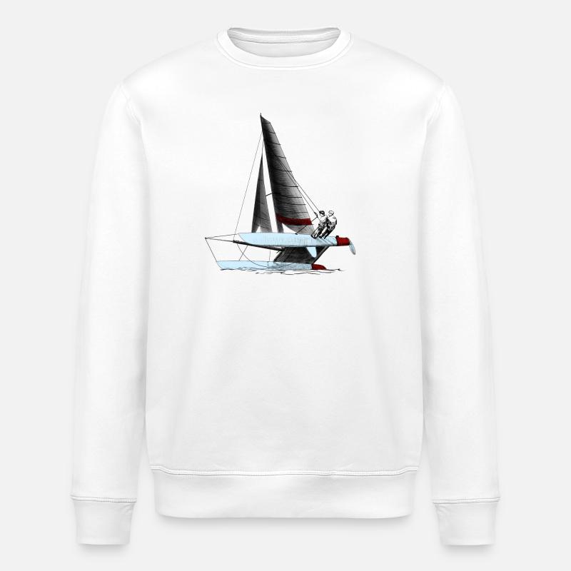 katamaran - Stanley/Stella Unisex Bio-Sweatshirt ROLLER - Weiß