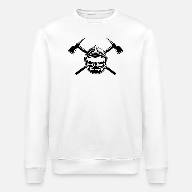 casque_pompier_2 haches - Sweat bio ROLLER Stanley/Stella Unisexe - blanc