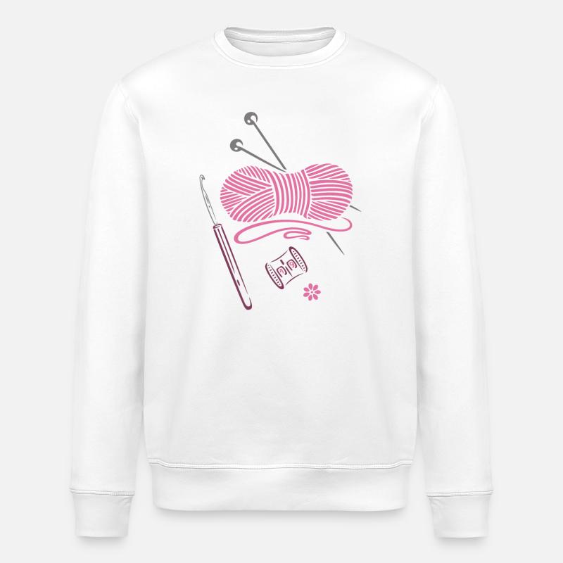 Handarbeit Stricken Häkeln - Stanley/Stella Unisex Bio-Sweatshirt ROLLER - Weiß