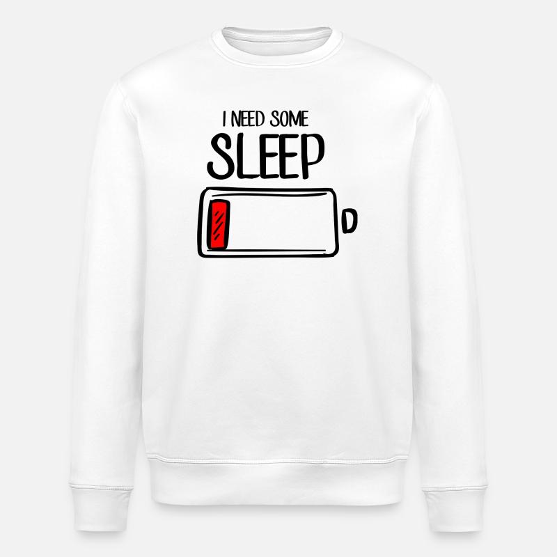 Crimson Stroke auf Schwarz - Stanley/Stella Unisex Bio-Sweatshirt ROLLER - Weiß