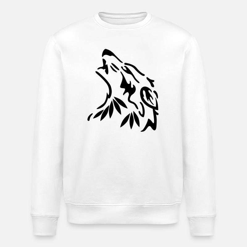 wolf - Stanley/Stella Unisex Bio-Sweatshirt ROLLER - Weiß