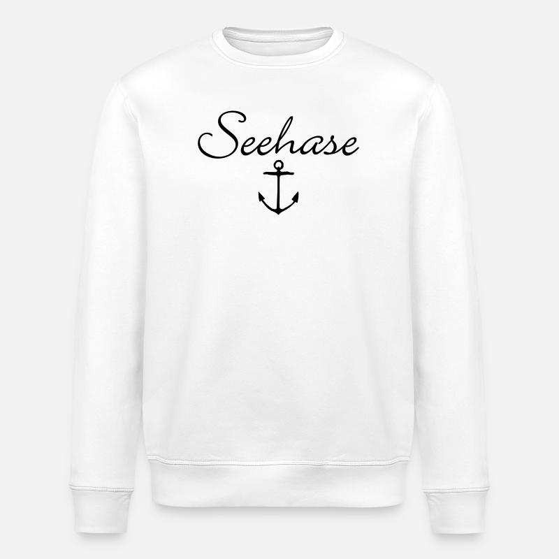 Seehase Anker Bodensee Design - Stanley/Stella Unisex Bio-Sweatshirt ROLLER - Weiß
