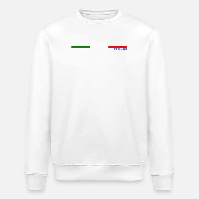 ITALIEN-FLAGGE - Stanley/Stella Unisex Bio-Sweatshirt ROLLER - Weiß