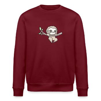 Faultier am Ast – Niedliches Baumdesign - Stanley/Stella Unisex Bio-Sweatshirt ROLLER - Weiß - Vorne - Nik (191cm)
