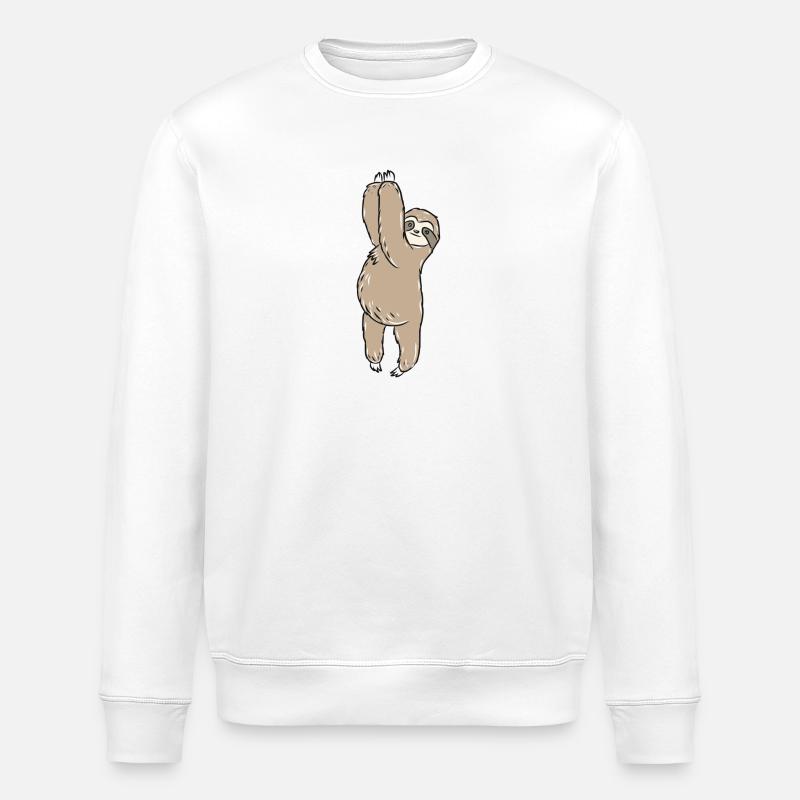 Sloth - Stanley/Stella ROLLER Unisex Organic Sweatshirt - white