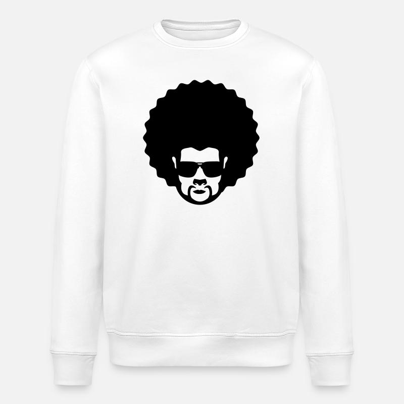 afro - Stanley/Stella ROLLER Unisex Organic Sweatshirt - white