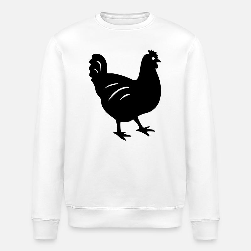 huhn vogel geschenk - Stanley/Stella Unisex Bio-Sweatshirt ROLLER - Weiß