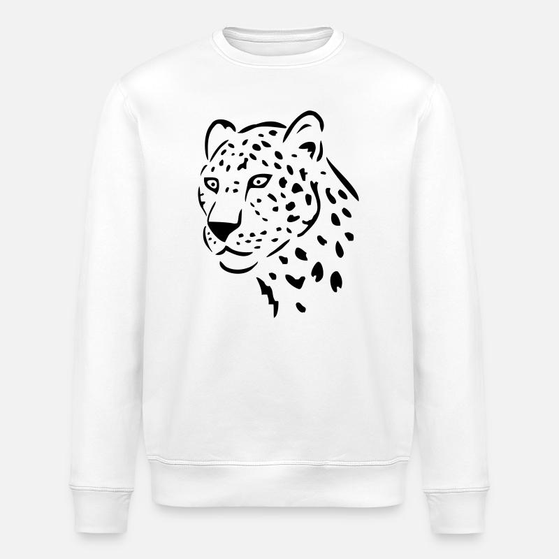léopard - Sweat bio ROLLER Stanley/Stella Unisexe - blanc
