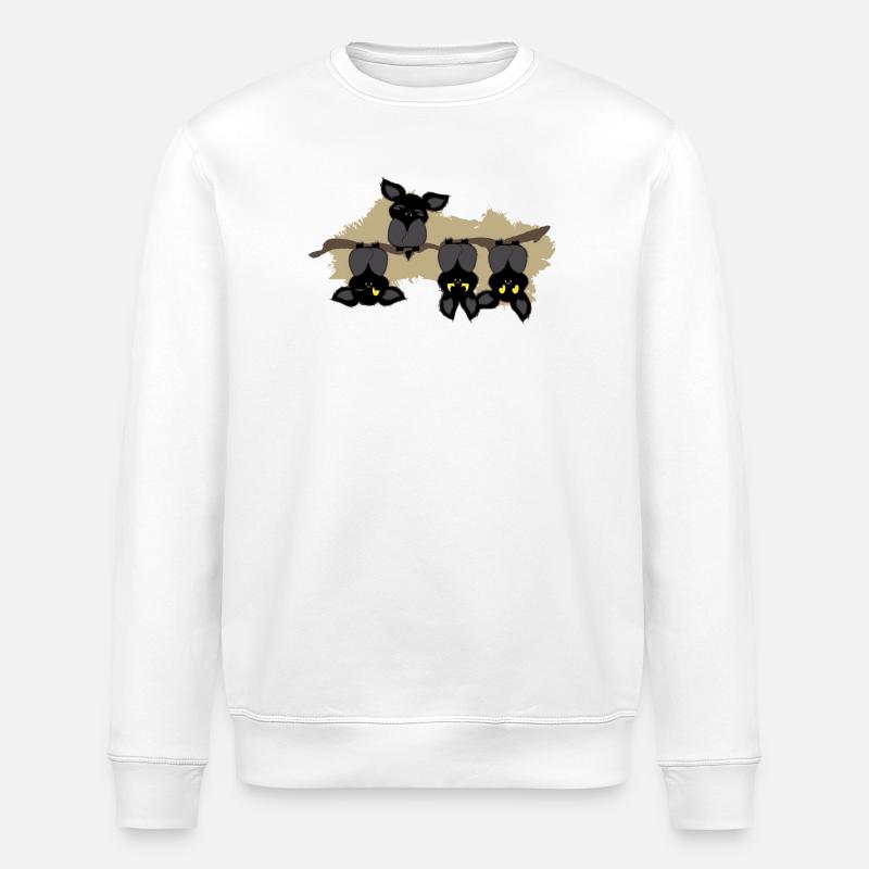 Fledermaus andersrum - Stanley/Stella Unisex Bio-Sweatshirt ROLLER - Weiß