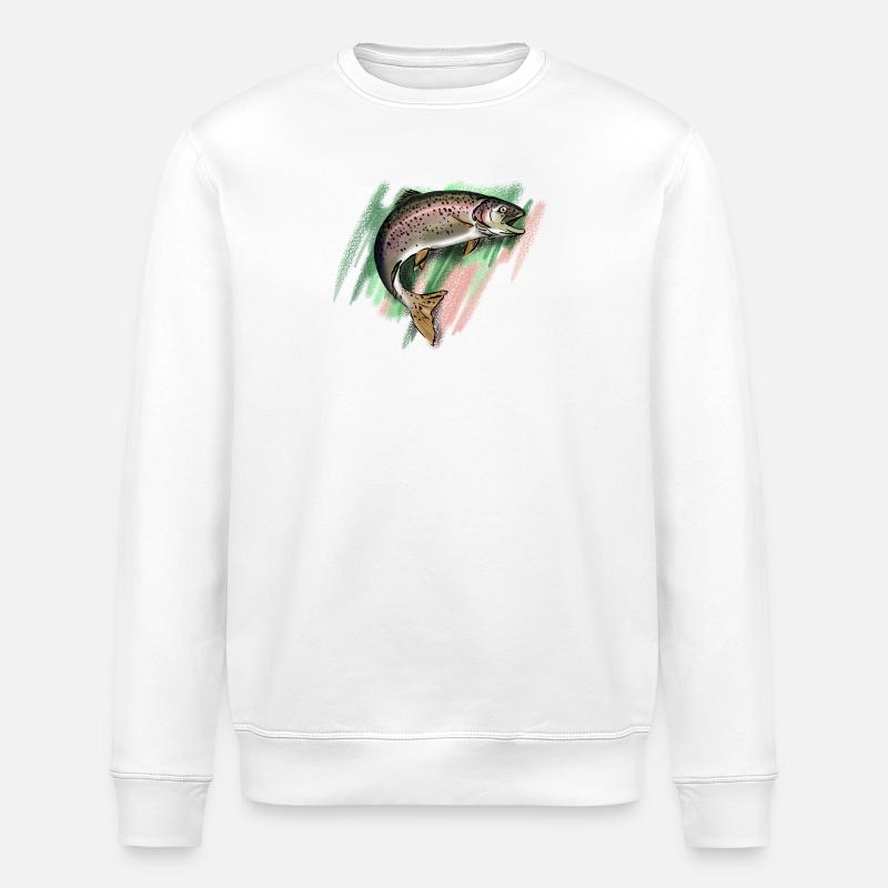 Forelle - Stanley/Stella Unisex Bio-Sweatshirt ROLLER - Weiß