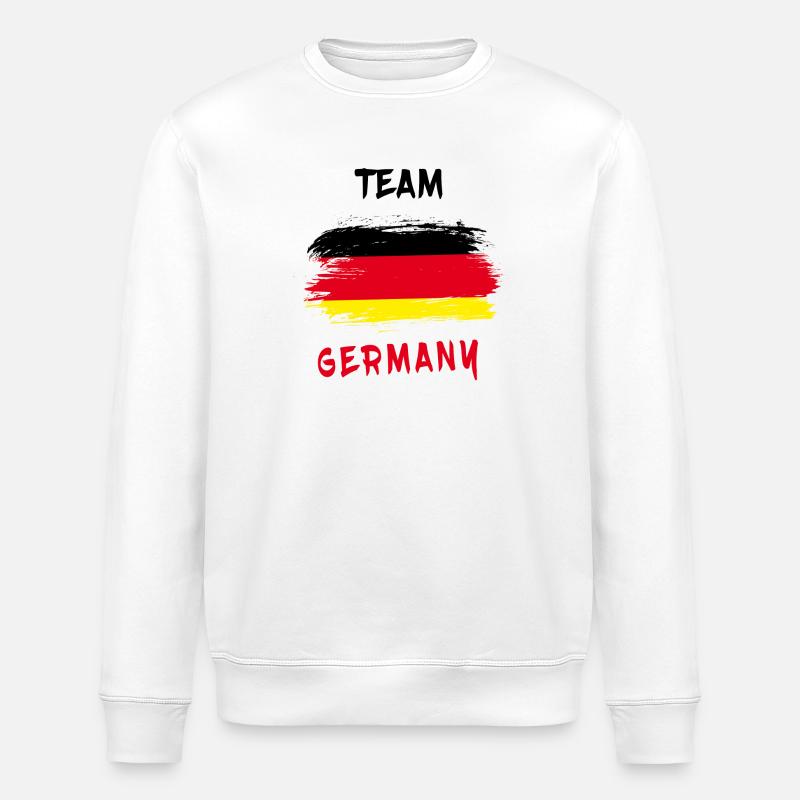 Team Germany / Flag - Stanley/Stella ROLLER Unisex Organic Sweatshirt - white