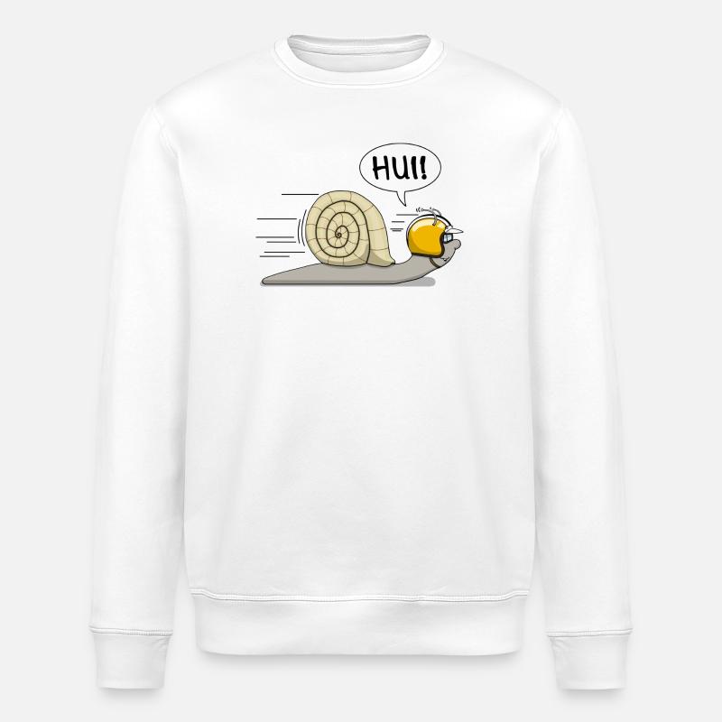 Escargot de course - l’original - Sweat bio ROLLER Stanley/Stella Unisexe - blanc