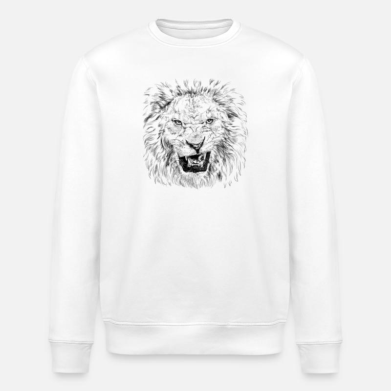 Löwe - Stanley/Stella Unisex Bio-Sweatshirt ROLLER - Weiß