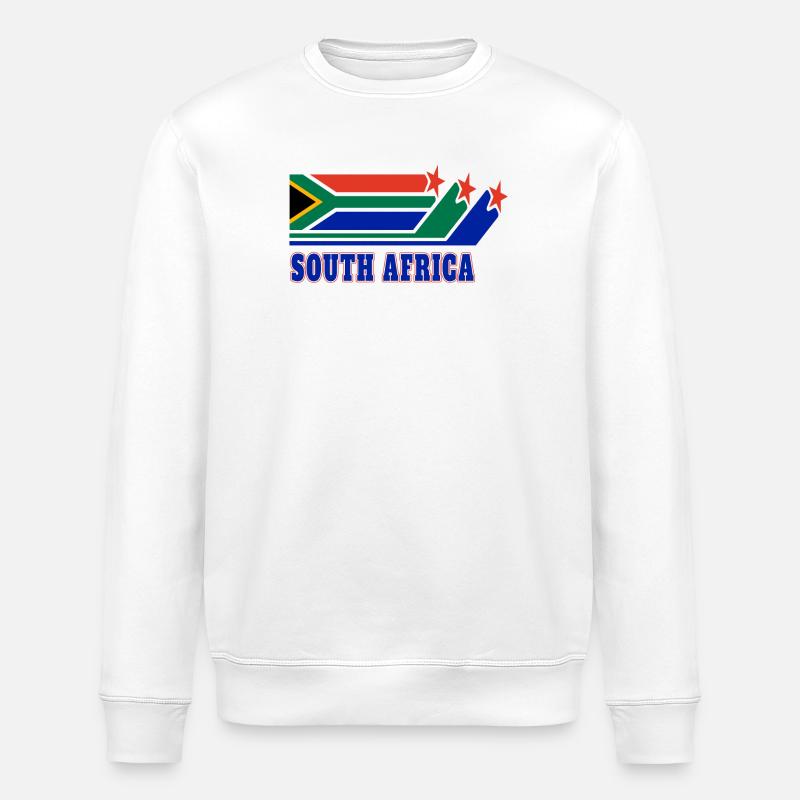 Drapeaux d'Afrique du Sud - Sweat bio ROLLER Stanley/Stella Unisexe - blanc