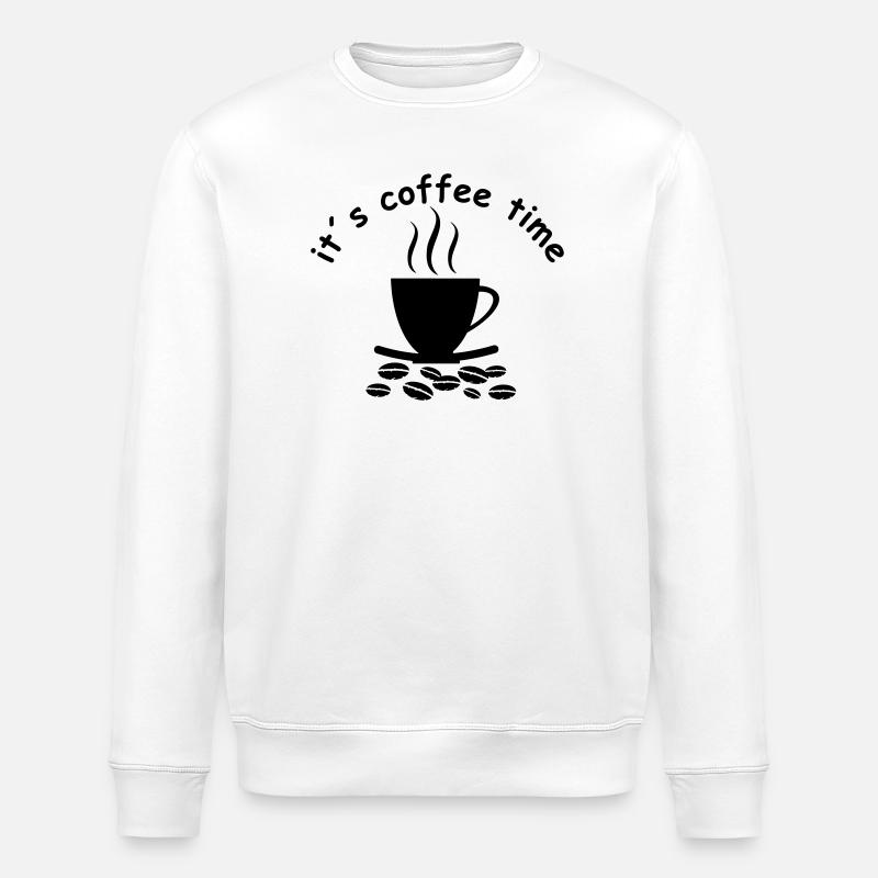 coffee - Stanley/Stella ROLLER Unisex Organic Sweatshirt - white