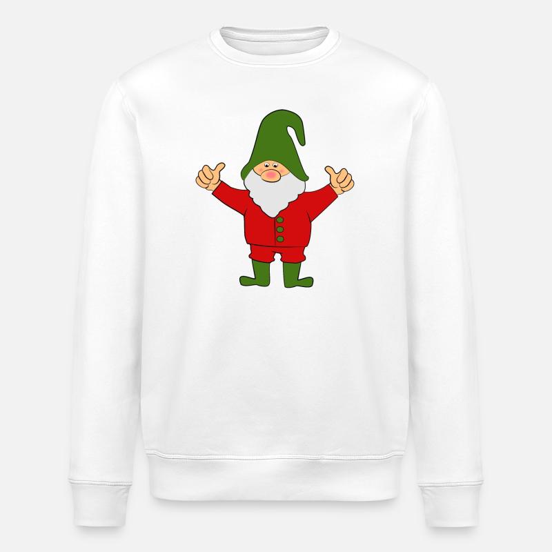 Gnome dwarfs - Stanley/Stella ROLLER Unisex Organic Sweatshirt - white