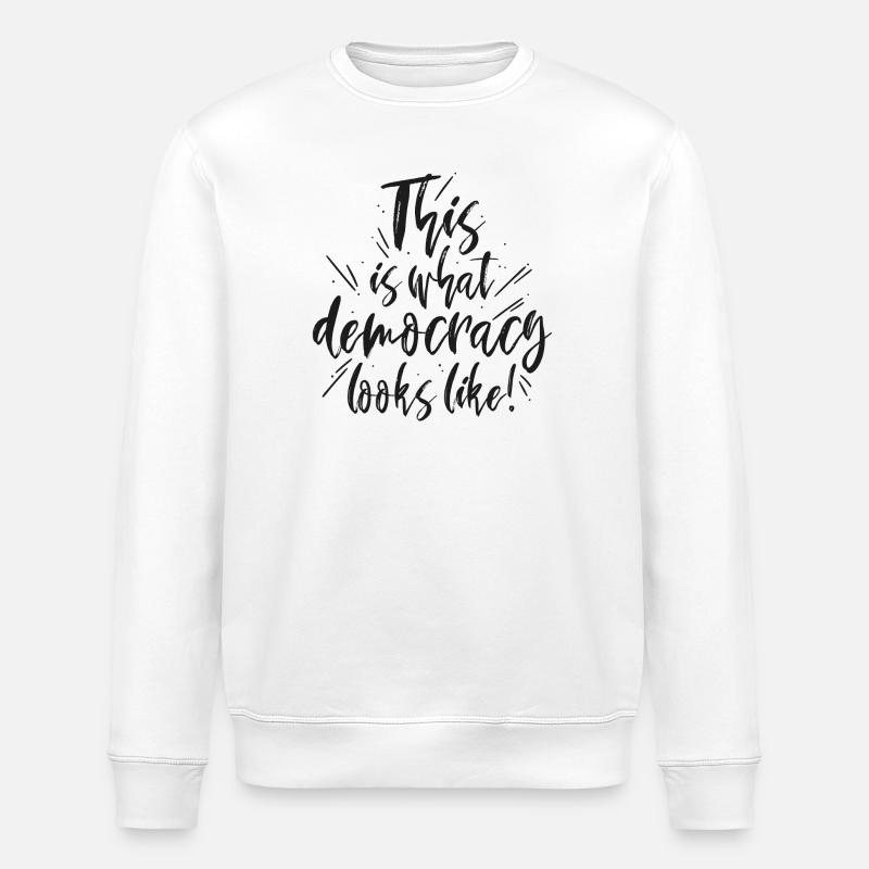 démocratie - Sweat bio ROLLER Stanley/Stella Unisexe - blanc