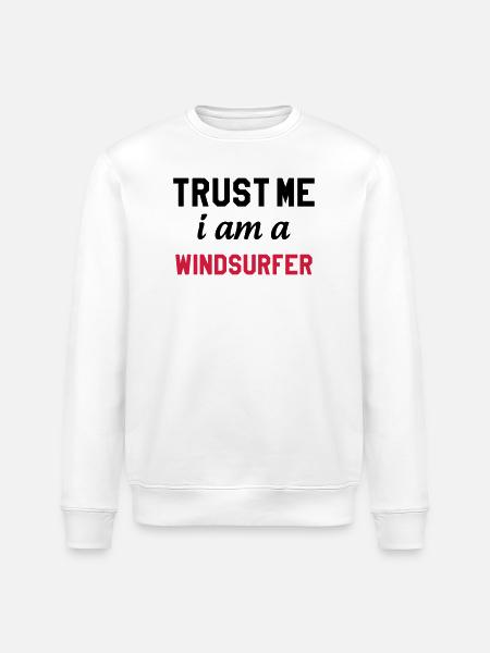 Windsurfen / Windsurfer / Windsurf / Windsurfing - Stanley/Stella Unisex Bio-Sweatshirt ROLLER - Weiß
