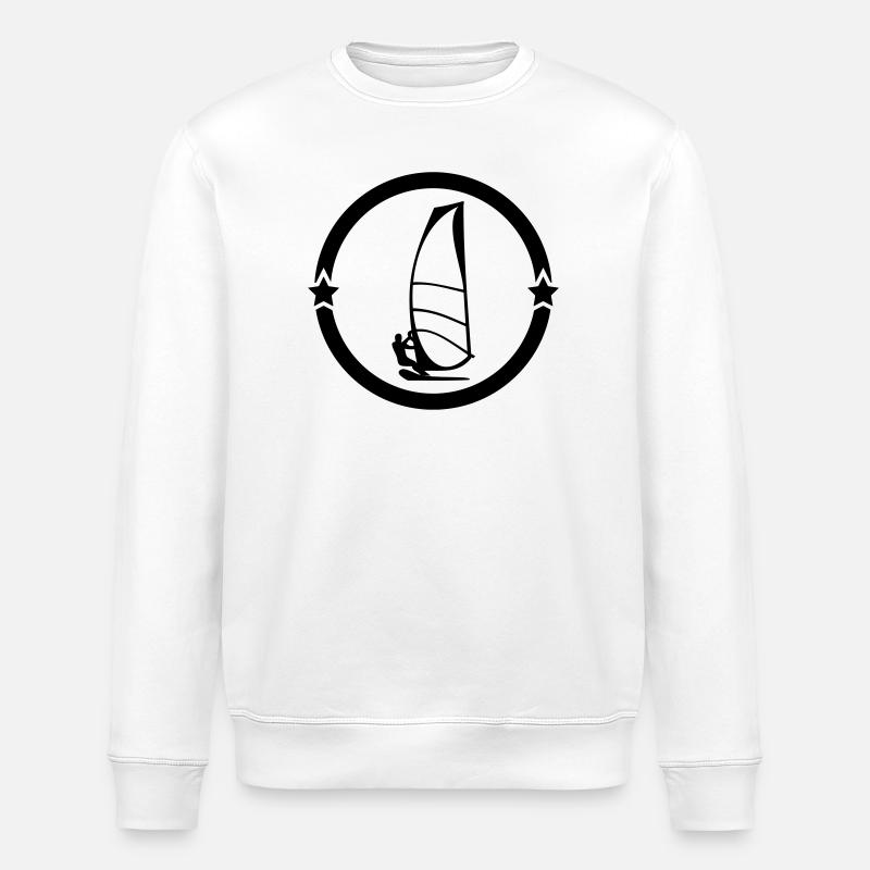 Windsurfen / Windsurfer / Windsurf / Windsurfing - Stanley/Stella Unisex Bio-Sweatshirt ROLLER - Weiß