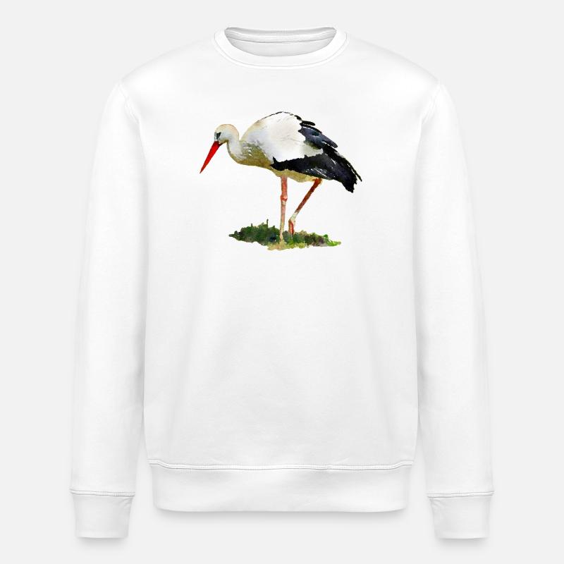 storch vogel - Stanley/Stella Unisex Bio-Sweatshirt ROLLER - Weiß