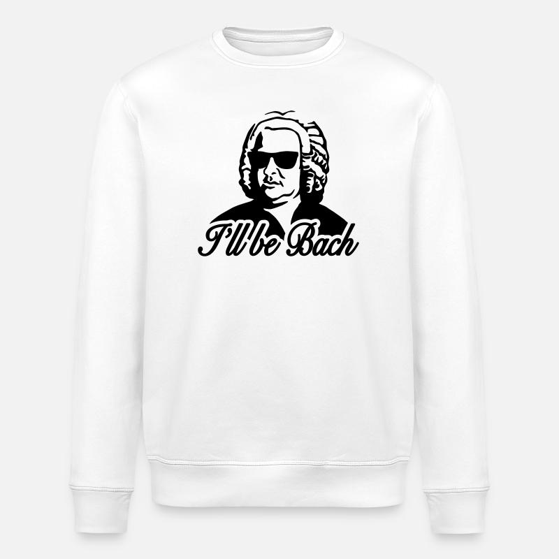 I'll be bach 2b - Stanley/Stella ROLLER Unisex Organic Sweatshirt - white