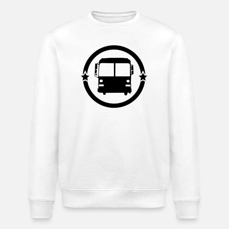 Bus / Busfahrer / Arbeit / Job - Stanley/Stella Unisex Bio-Sweatshirt ROLLER - Weiß