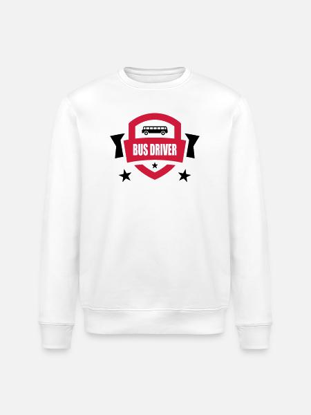 Bus / Busfahrer / Arbeit / Job - Stanley/Stella Unisex Bio-Sweatshirt ROLLER - Weiß