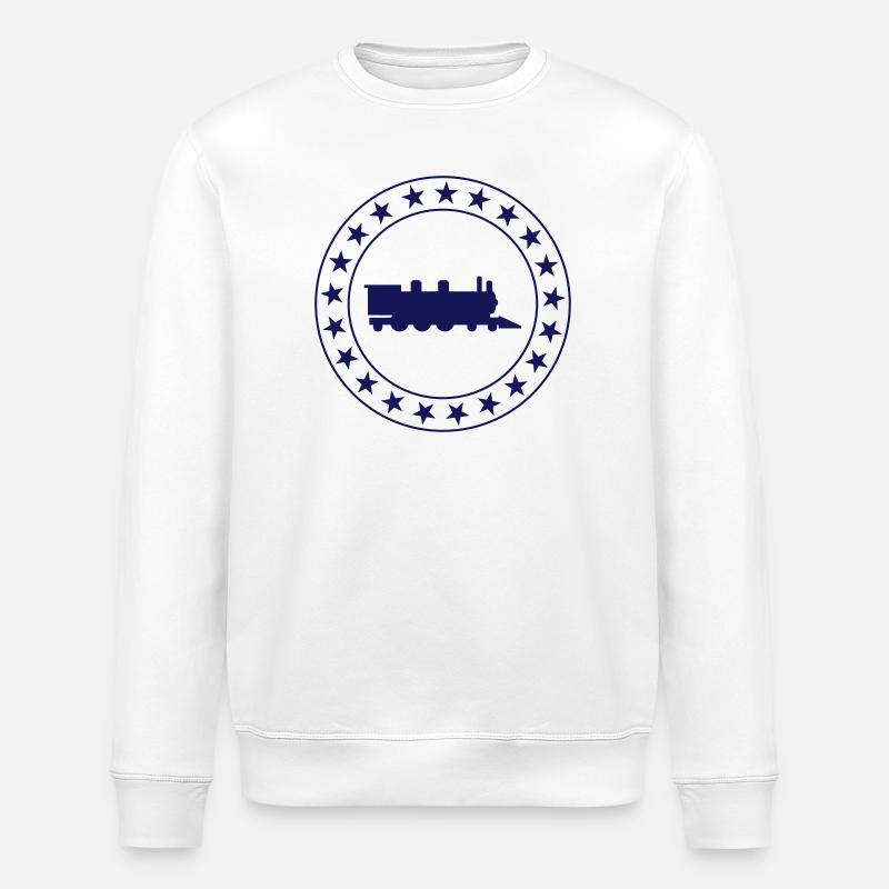 Railway Railwayman Cheminot Train Eisenbahn - Stanley/Stella ROLLER Unisex Organic Sweatshirt - white