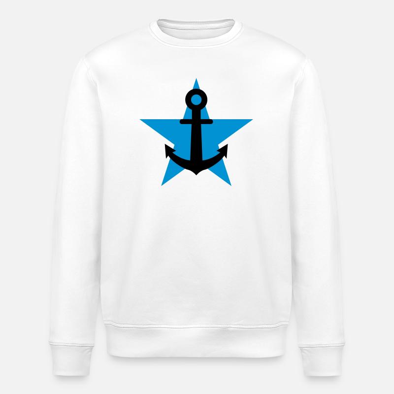 Seemann / Boot / Marine / Meer / Fischer - Stanley/Stella Unisex Bio-Sweatshirt ROLLER - Weiß