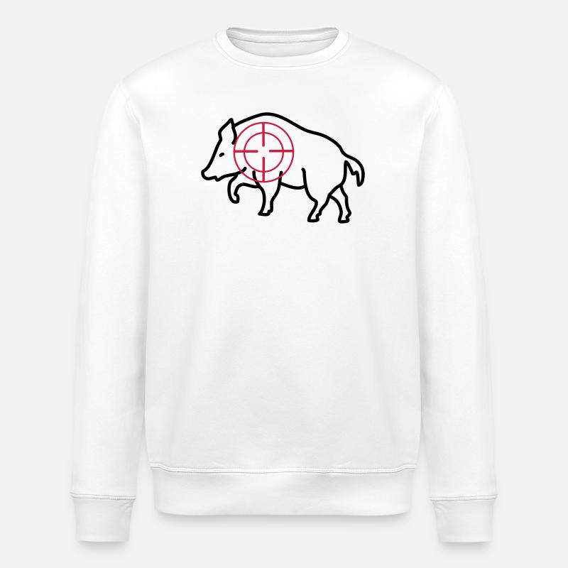 wildschwein jäger jagd - Stanley/Stella Unisex Bio-Sweatshirt ROLLER - Weiß