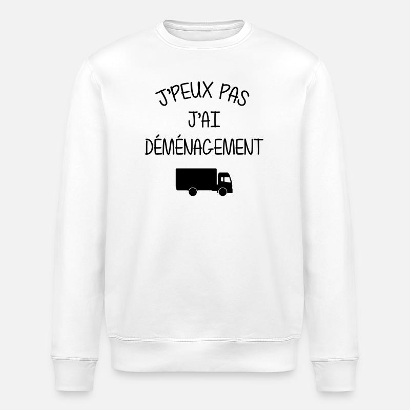 frachtführer / möbelpacker / mover / bewegen - Stanley/Stella Unisex Bio-Sweatshirt ROLLER - Weiß