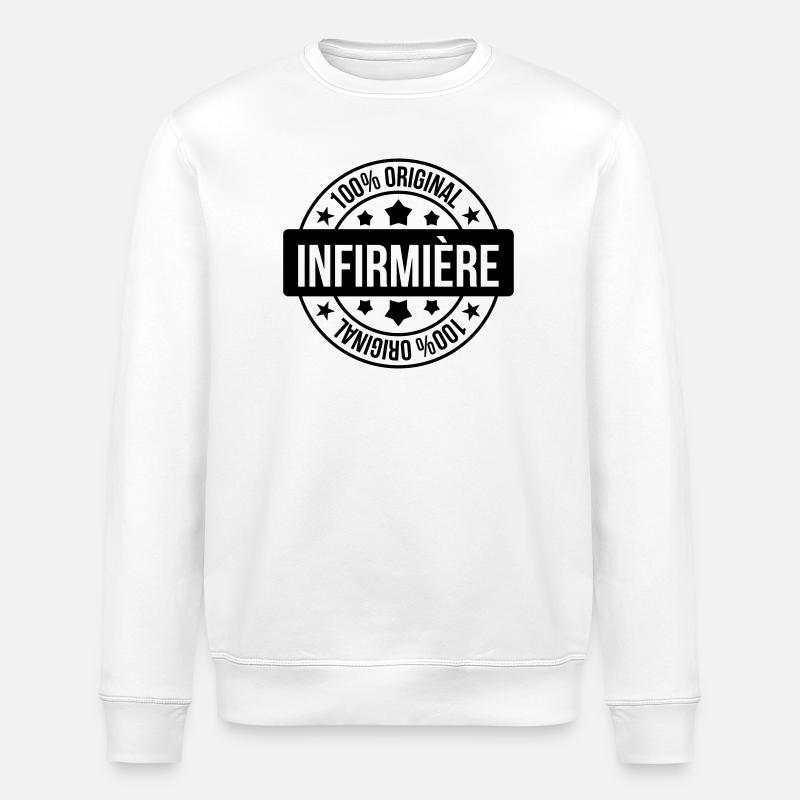 Nurse PKrankenschwester Infirmier Infirmière - Stanley/Stella ROLLER Unisex Organic Sweatshirt - white