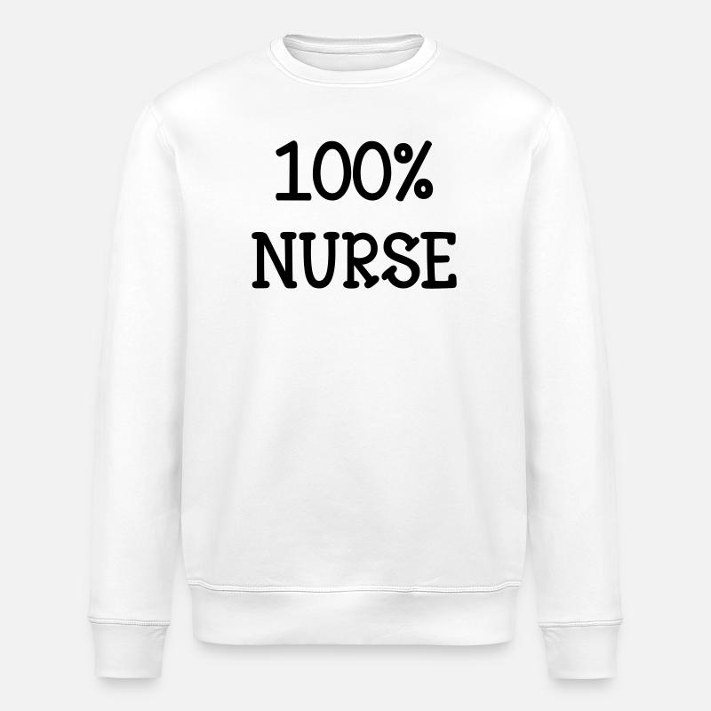 Nurse PKrankenschwester Infirmier Infirmière - Stanley/Stella ROLLER Unisex Organic Sweatshirt - white