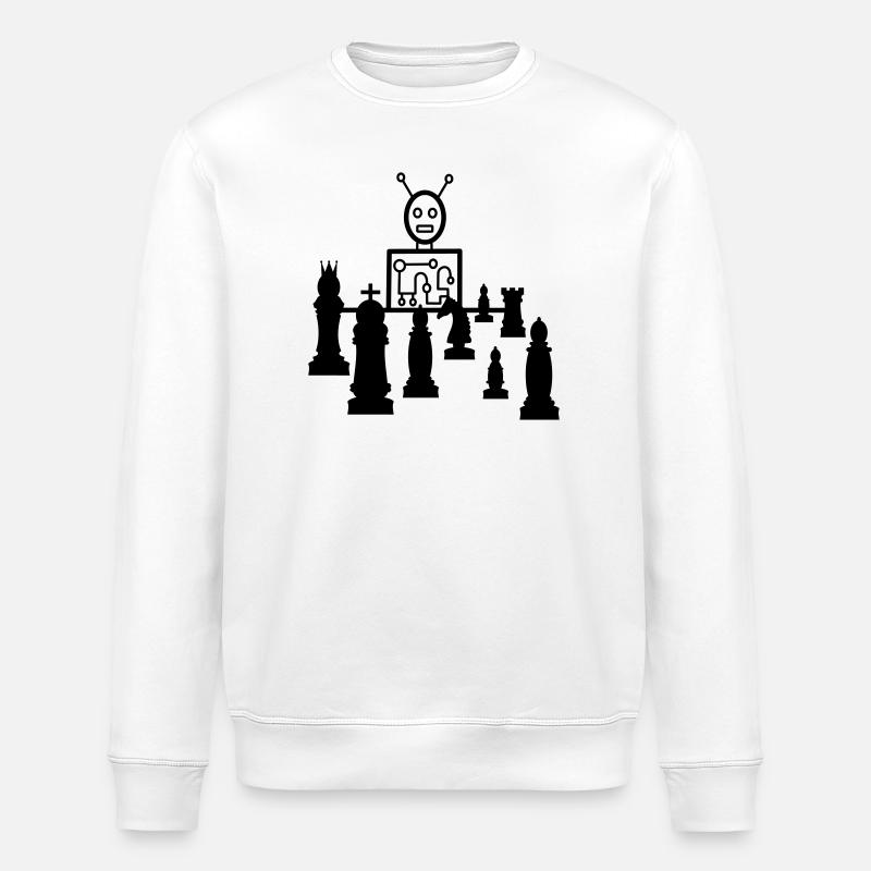 chess - Stanley/Stella ROLLER Unisex Organic Sweatshirt - white