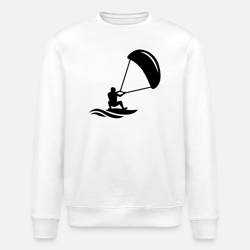 Kitesurfer - Stanley/Stella Unisex Bio-Sweatshirt ROLLER - Weiß
