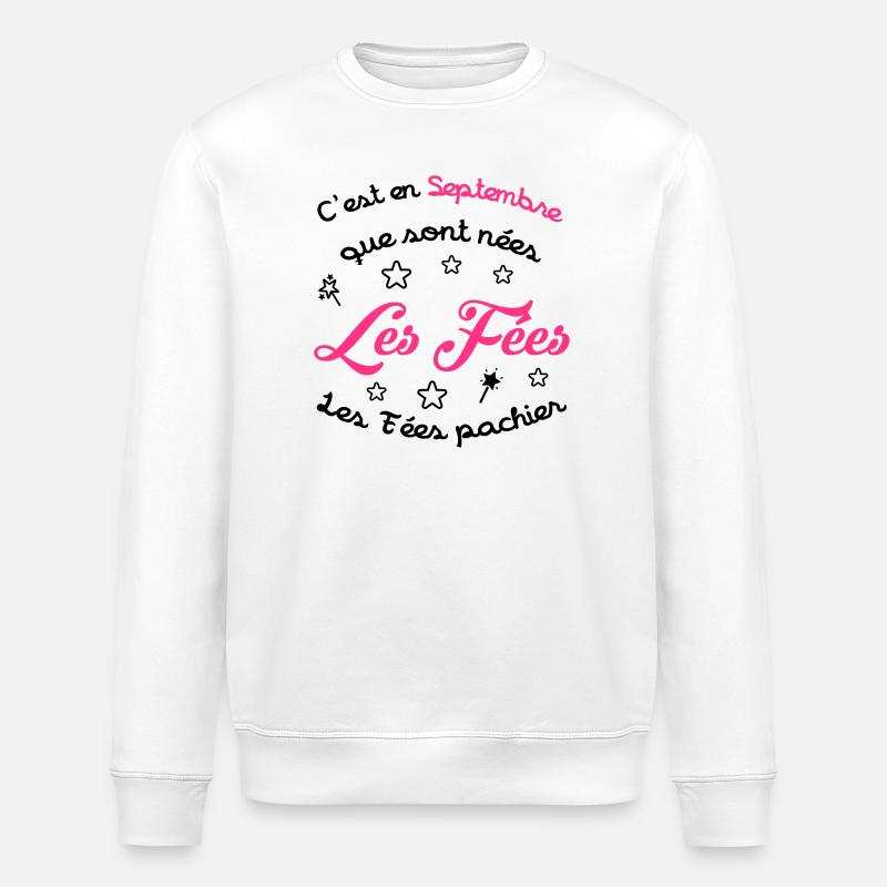 Mädchen / Fee / Prinzessin / Baby - Stanley/Stella Unisex Bio-Sweatshirt ROLLER - Weiß