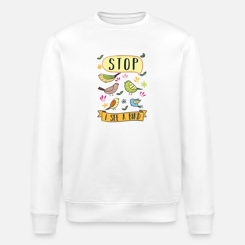 Vogelkunde Vögel - Stanley/Stella Unisex Bio-Sweatshirt ROLLER - Weiß