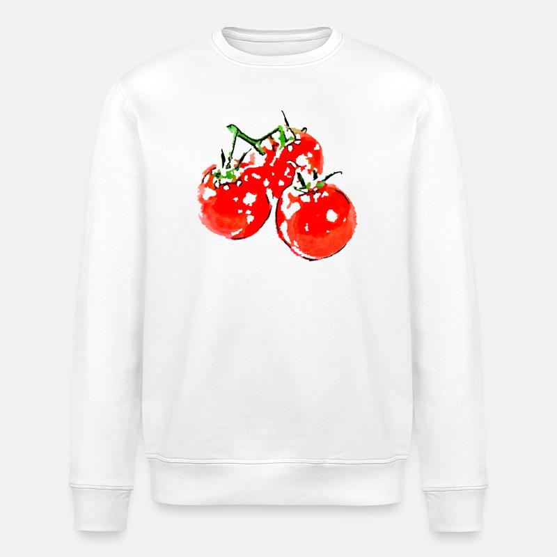 tomato - Stanley/Stella ROLLER Unisex Organic Sweatshirt - white
