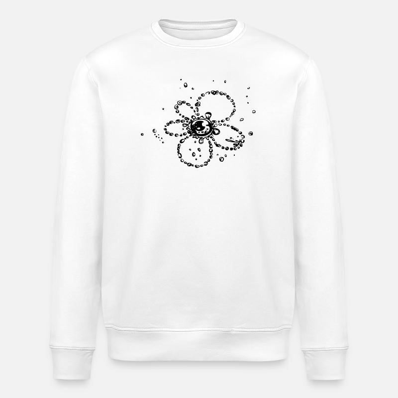 Water splash, Blume aus Wassertropfen - Stanley/Stella Unisex Bio-Sweatshirt ROLLER - Weiß