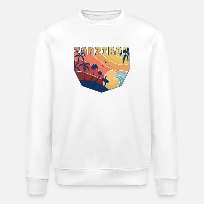 Surfer Design / Geschenk - Stanley/Stella Unisex Bio-Sweatshirt ROLLER - Weiß