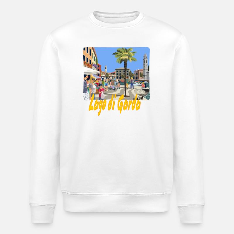 Lago di Garda - Stanley/Stella Unisex Bio-Sweatshirt ROLLER - Weiß