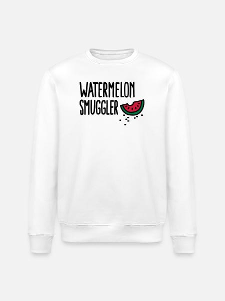 Watermelon smuggler - Stanley/Stella ROLLER Unisex Organic Sweatshirt - white
