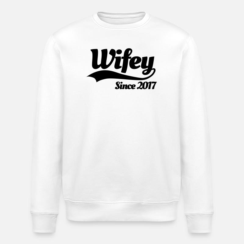 Wifey since 2017 (couples) - Stanley/Stella Unisex Bio-Sweatshirt ROLLER - Weiß