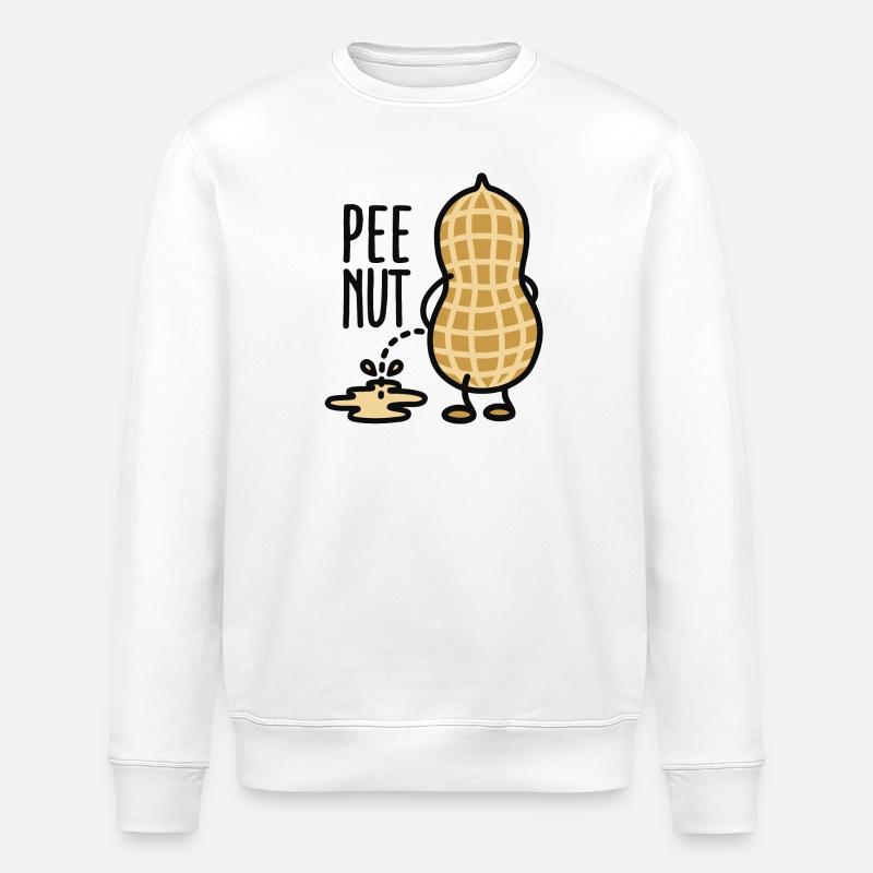 Pee-nut - Stanley/Stella ROLLER Unisex Organic Sweatshirt - white