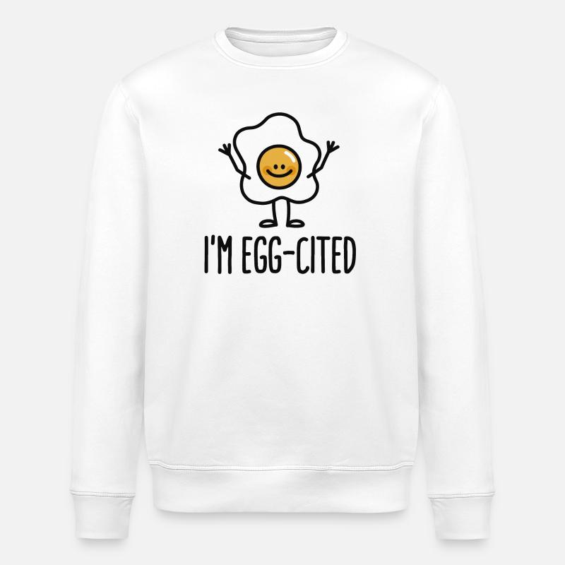 I'm EGG-cited - Sweat bio ROLLER Stanley/Stella Unisexe - blanc