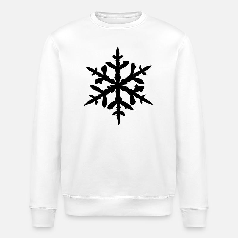 Snowflake - Stanley/Stella ROLLER Unisex Organic Sweatshirt - white