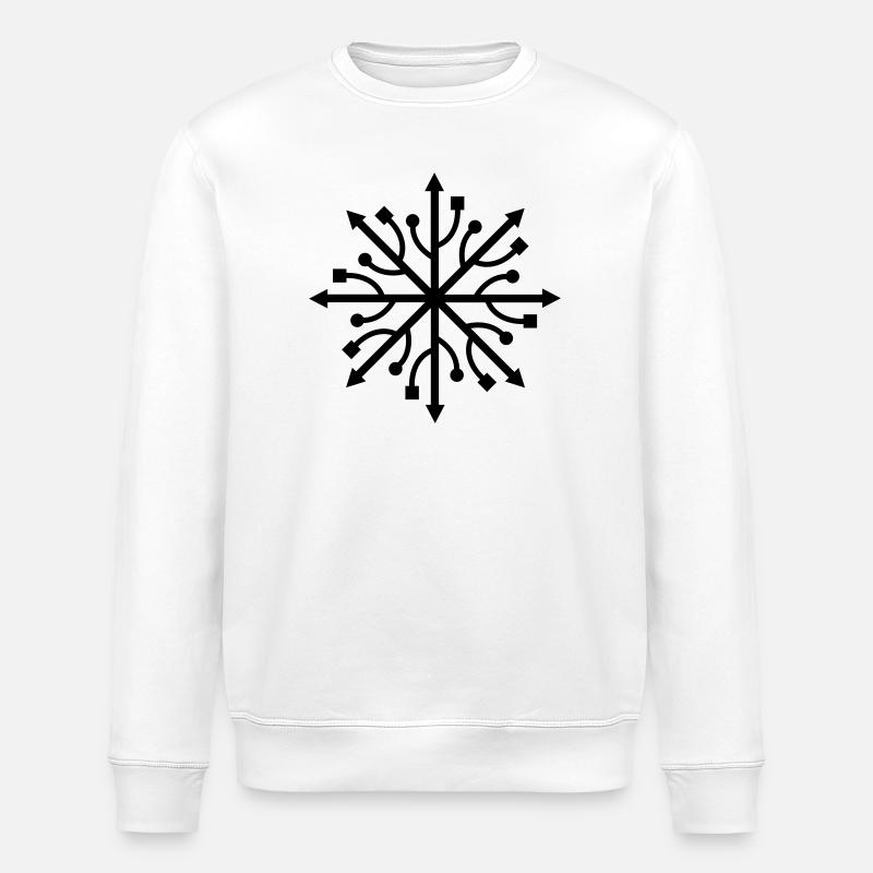 USB Star - Stanley/Stella ROLLER Unisex Organic Sweatshirt - white