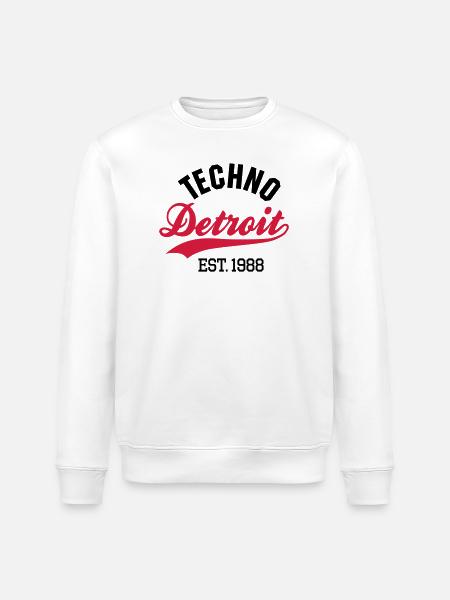 Techno Detroit est.1988 - Stanley/Stella ROLLER Unisex Organic Sweatshirt - white